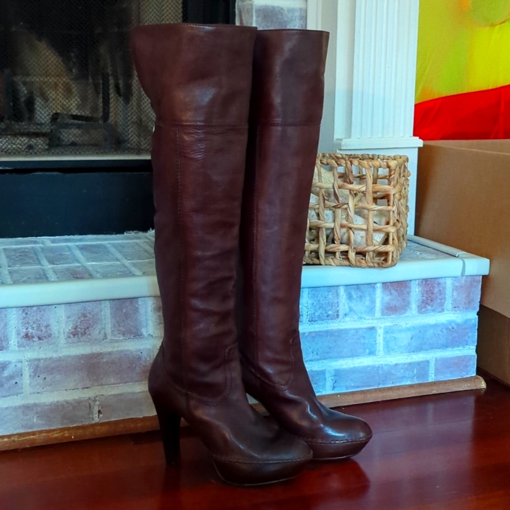Frye Anna Cuff Pull On Over the Knee Boots